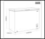Sealey DH259 Baridi Freestanding Chest Freezer 254L Capacity - Black