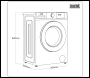 Sealey DH262 8kg Washing Machine, Front Loading, 1400rpm Energy Rating A – White