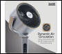 Sealey DH264 Baridi 12 inch  Pedestal Fan with Remote Control, Back Light & 12hr Timer - Grey