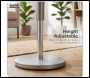 Sealey DH264 Baridi 12 inch  Pedestal Fan with Remote Control, Back Light & 12hr Timer - Grey