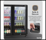 Sealey DH272 Baridi Hinged Double Door, Back Bar Drinks Fridge/Cooler, 190L Capacity