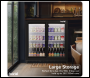 Sealey DH273 Baridi Back Bar Drinks Fridge/Cooler with Double Sliding Doors, 190L Capacity