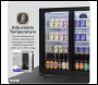Sealey DH273 Baridi Back Bar Drinks Fridge/Cooler with Double Sliding Doors, 190L Capacity