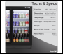 Sealey DH273 Baridi Back Bar Drinks Fridge/Cooler with Double Sliding Doors, 190L Capacity