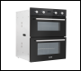 Sealey DH278 Baridi 72cm Built-Under Double Oven, 74L Capacity, Energy Rating A – Black