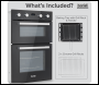 Sealey DH279 Baridi 90cm Built-In Double Oven, 88L Capacity, Energy Rating A - Black