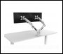 Sealey DH27 Dellonda Adjustable Double Monitor Arm with 360° Rotation - White