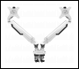 Sealey DH27 Dellonda Adjustable Double Monitor Arm with 360° Rotation - White