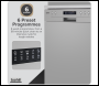 Sealey DH280 Baridi Regular Sized Freestanding Dishwasher 60cm Wide 13 Place Settings - Silver