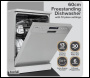 Sealey DH280 Baridi Regular Sized Freestanding Dishwasher 60cm Wide 13 Place Settings - Silver