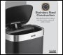 Sealey DH281 Sensor Bin 50L - Black/Stainless Steel