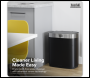 Sealey DH281 Sensor Bin 50L - Black/Stainless Steel