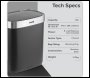 Sealey DH281 Baridi Sensor Bin 50L - Black/Stainless Steel