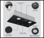 Sealey DH285 Baridi Cooker Hood with 5 Layer Filter 52cm - Black