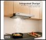 Sealey DH286 Baridi Telescopic Cooker Hood with Aluminium Filters 60cm - Stainless Steel