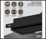 Sealey DH287 Baridi Telescopic Cooker Hood with Aluminium Filters 60cm - Black