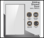 Sealey DH292 Sliding Shower Door 1000 x 1850mm, 6mm Tempered Glass, Reversible - Chrome