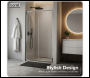 Sealey DH292 Sliding Shower Door 1000 x 1850mm, 6mm Tempered Glass, Reversible - Chrome