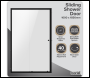 Sealey DH293 Sliding Shower Door 1000 x 1850mm, 6mm Tempered Glass, Reversible - Black