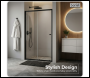 Sealey DH293 Sliding Shower Door 1000 x 1850mm, 6mm Tempered Glass, Reversible - Black