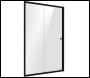 Sealey DH293 Sliding Shower Door 1000 x 1850mm, 6mm Tempered Glass, Reversible - Black
