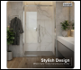 Sealey DH294 Sliding Shower Door 1200 x 1850mm, 6mm Tempered Glass, Reversible - Chrome