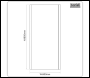 Sealey DH297 Side Panel for Sliding Shower Doors, 6mm Tempered Glass - Black