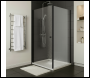 Sealey DH297 Side Panel for Sliding Shower Doors, 6mm Tempered Glass - Black