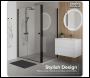Sealey DH297 Side Panel for Sliding Shower Doors, 6mm Tempered Glass - Black