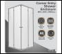 Sealey DH298 Corner Shower Entry Enclosure 800 x 800 x 1850mm with 6mm Tempered Glass - Chrome