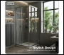 Sealey DH298 Corner Shower Entry Enclosure 800 x 800 x 1850mm with 6mm Tempered Glass - Chrome