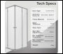 Sealey DH298 Corner Shower Entry Enclosure 800 x 800 x 1850mm with 6mm Tempered Glass - Chrome