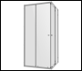 Sealey DH298 Corner Shower Entry Enclosure 800 x 800 x 1850mm with 6mm Tempered Glass - Chrome
