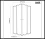 Sealey DH299 Corner Shower Entry Enclosure 900 x 900 x 1850mm with 6mm Tempered Glass - Chrome
