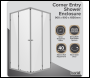 Sealey DH299 Corner Shower Entry Enclosure 900 x 900 x 1850mm with 6mm Tempered Glass - Chrome