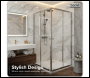 Sealey DH299 Corner Shower Entry Enclosure 900 x 900 x 1850mm with 6mm Tempered Glass - Chrome