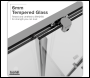 Sealey DH300 Corner Shower Entry Enclosure 1000 x 800 x 1850mm with 6mm Tempered Glass - Chrome