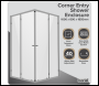 Sealey DH300 Corner Shower Entry Enclosure 1000 x 800 x 1850mm with 6mm Tempered Glass - Chrome