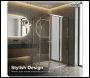 Sealey DH300 Corner Shower Entry Enclosure 1000 x 800 x 1850mm with 6mm Tempered Glass - Chrome
