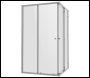 Sealey DH300 Corner Shower Entry Enclosure 1000 x 800 x 1850mm with 6mm Tempered Glass - Chrome