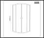 Sealey DH301 Quadrant Shower Entry Enclosure 800 x 800 x 1850mm with 6mm Tempered Glass - Chrome