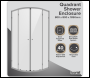 Sealey DH301 Quadrant Shower Entry Enclosure 800 x 800 x 1850mm with 6mm Tempered Glass - Chrome