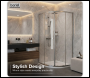 Sealey DH301 Quadrant Shower Entry Enclosure 800 x 800 x 1850mm with 6mm Tempered Glass - Chrome