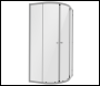 Sealey DH301 Quadrant Shower Entry Enclosure 800 x 800 x 1850mm with 6mm Tempered Glass - Chrome
