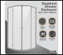 Sealey DH302 Quadrant Shower Entry Enclosure 900 x 900 x 1850mm with 6mm Tempered Glass - Chrome
