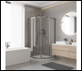 Sealey DH302 Quadrant Shower Entry Enclosure 900 x 900 x 1850mm with 6mm Tempered Glass - Chrome