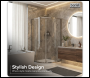 Sealey DH302 Quadrant Shower Entry Enclosure 900 x 900 x 1850mm with 6mm Tempered Glass - Chrome