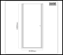 Sealey DH304 Pivot Shower Door 800 x 1850mm, 6mm Tempered Glass, Reversible - Black