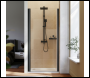 Sealey DH304 Pivot Shower Door 800 x 1850mm, 6mm Tempered Glass, Reversible - Black