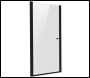 Sealey DH304 Pivot Shower Door 800 x 1850mm, 6mm Tempered Glass, Reversible - Black